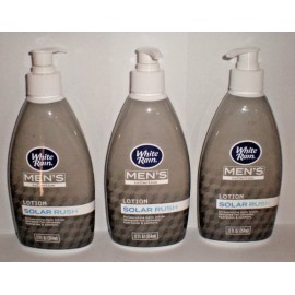 White Rain (3) WHITE RAIN SOLAR RUSH MENS LOTION ULTIMATE HYDRATION PUMP BOTTLES 12 OZ EACH
