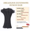Loc Extension Human Hair 14Inch 10Strands 0.4cm Width Natual Black