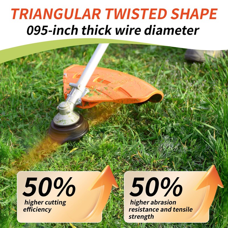 5 Pack String Trimmer Line Compatible with Ego String Trimmer