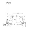 SANEI A1310F-13 Kitchen Faucet Body Lever Handle, 90° Opening/Closing, For
