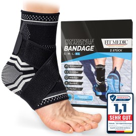 FitMedic Ankle Brace Professional Foot Bandage Adjustable & Flexible Unisex Ankle Brace for Ankle Sports Football Achilles Tendon Ankle Protection Joint Pain Against Bending