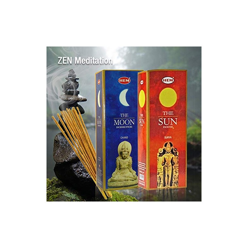 HEM Celestial Pair Sun & Moon, 240 Sticks Total