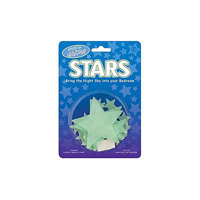 Tobar 10670 Stick N Glow Stars, Mixed, Small, Medium