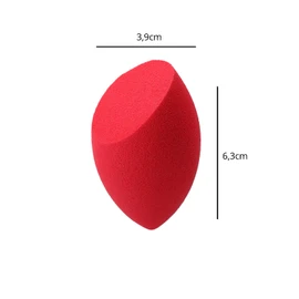 TB TOOLS FOR BEAUTY T4B Kash?KI Olive Cut Makeup Sponge for Foundation, Made of Plastic and Latex-Free, Red