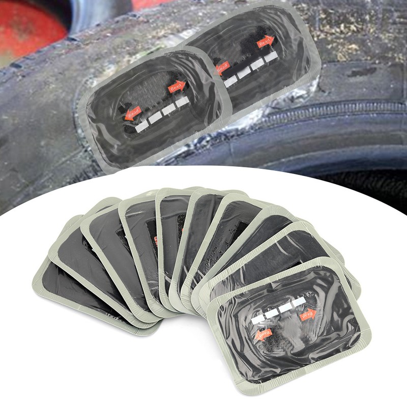 10Pcs 80*120mm Car Natural Rubber Tire Tyre Puncture Repair Patch