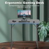 Gmaing Desk 35.4in PC Computer Desk, Blue Ergonomic Gaming Table