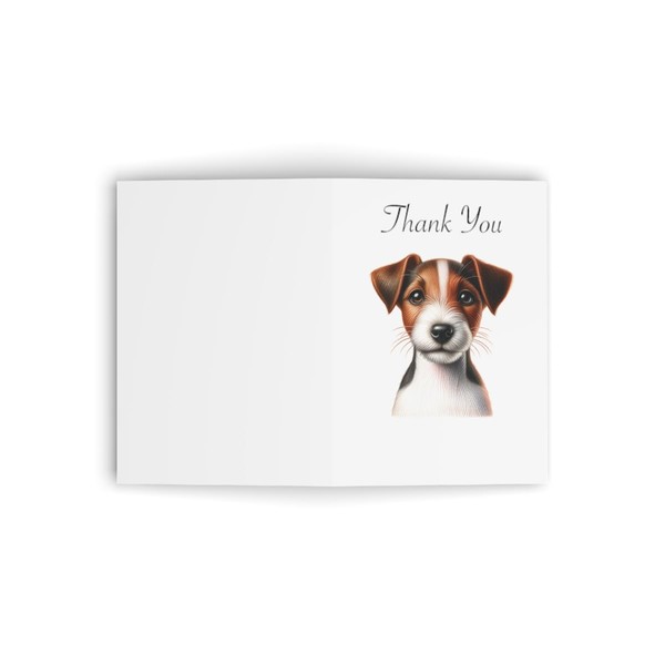 DistinctInk Greeting Card/Note Card -Smooth Fox Terrier Puppy Colored Pencil