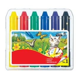 Crayon Washable Multiple Colour Rotating Easy Painting Fun Drawing for Kids Children 6 Colors