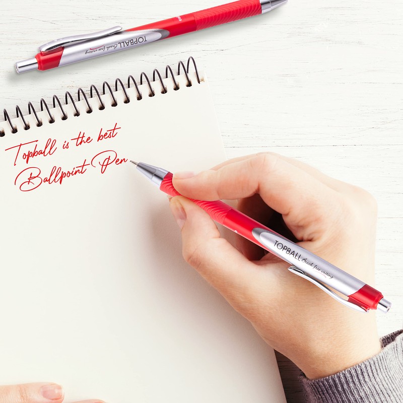 Cello Topball Grip Retractable Ballpoint Pens | Medium Point (1.0