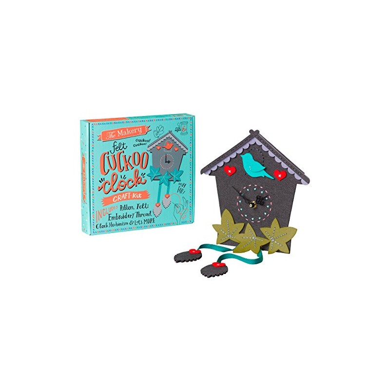 The Makery Make Your Own' Cuckoo Clock Kit, Polyester, Multi-Colour,