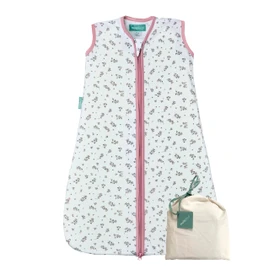 molis&co baby sleeping bag, 0.5 TOG, Size: 95 cm (18 – 36 months), ideal for the summer, Bloom Pink 100% organic cotton (Oeko-Tex 100)