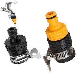 2Pcs Universal Tap Hose Connector, Kitchen Tap Hose Connector, Hoses Pipe Connectors To Taps Easy to Install, Durable & Leak-Proof Suitable for Kitchen, Garden, Bathroom, Indoor and Outdoor Use