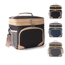 sunVigorous Cool Bag, Picnic Bag, 15 L, Lunch Bag, Thermal Bag, Insulated Bag for Transporting Food (Black, 15L)