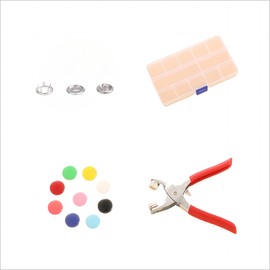 YAOYEENPR 100 Sets Metal Snap Fasteners Kit with Pliers - Perfect for DIY Crafts, Sewing Fabric, Clothing and Hats - Snap Buttons for Clothes and Sewing (9.5mm / 400PCS)