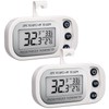 Digital Frigerator Thermometer 2 Pack, Waterproof Fridge and Freezer Thermometer,