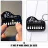 Black Micro Piano Keychain, Portable Keyboard Instrument Keychain, Mini Electronic