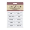 KitchenCraft Home Made Herb and Spice Jar Labels, Rectangular, Clear,