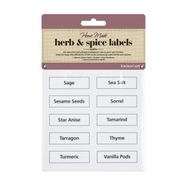 KitchenCraft Home Made Herb and Spice Jar Labels, Rectangular, Clear, Pack of 50