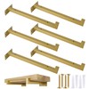 OVOV 6 Pack Gold Shelf Brackets 10 Inch Floating Shelf
