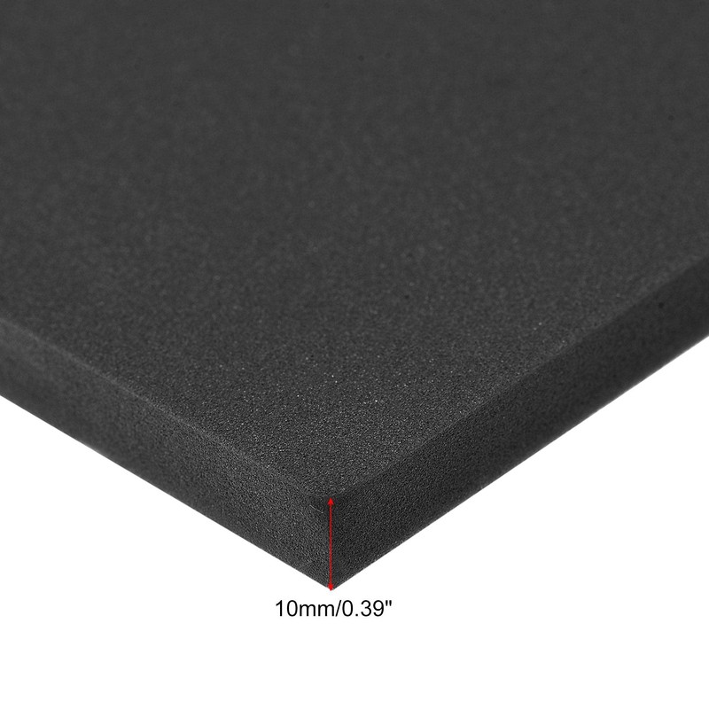 sourcing map Black EVA Foam Sheets 10 x 10 Inch