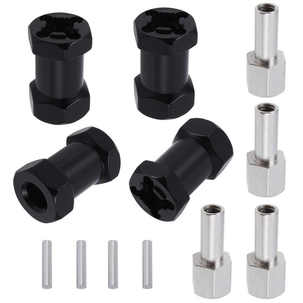 Aluminum 12mm Hex Wheel Hub Spacers Extension Adapter for 1/10 Axial SCX10 RC4WD D90 TF2 (20mm)