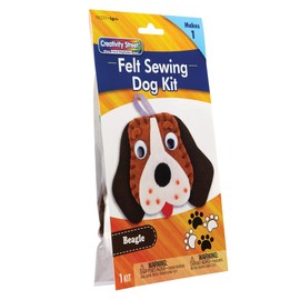 Creativity Street Felt Sewing Dog Kit, Beagle, 5" x 5.5" x 1", 1 Kit