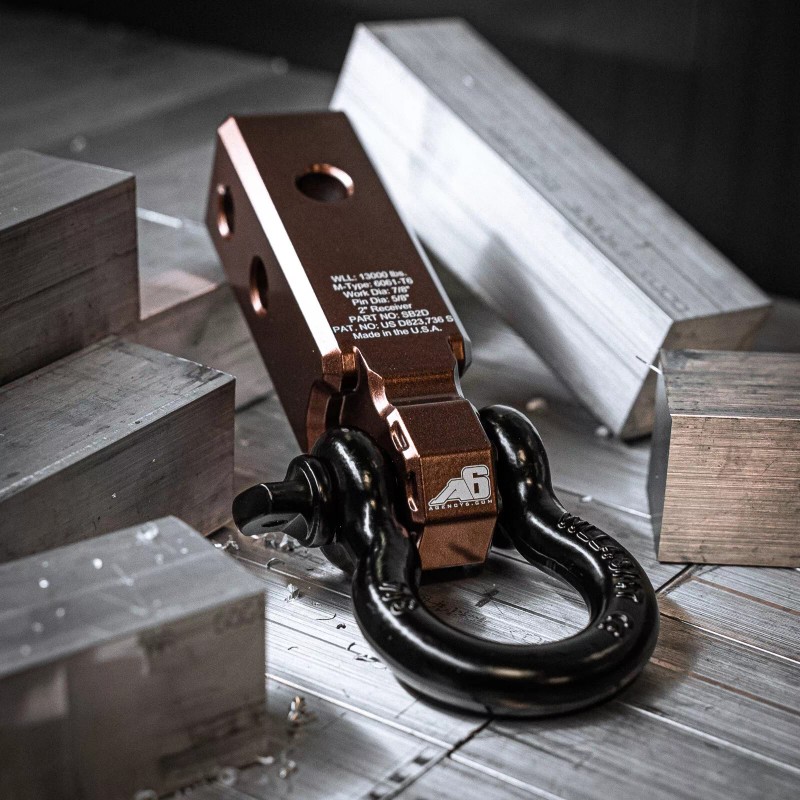 Agency 6 Recovery Shackle Block Assembly 2" Bronze - Hitch