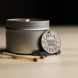 Stoic Muse Memento Mori Double Sided Pendant Necklace