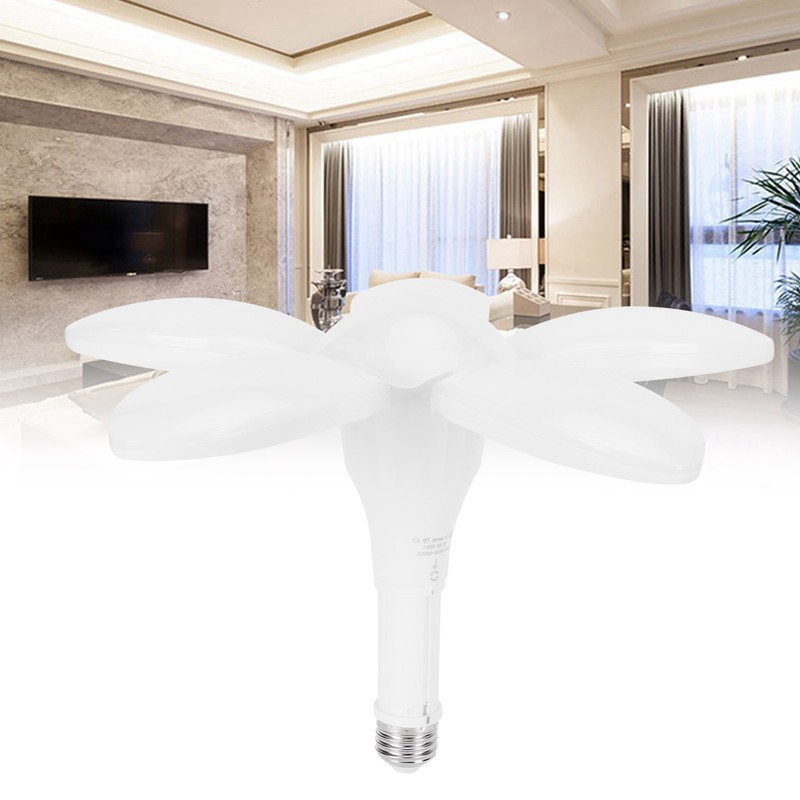 5 Leaf Garage Light LED Deformable Lamp 80W E26 Ceiling