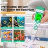 Salt pH Tester for Reef Tank, Saltwater Aquarium Salinity Meter,
