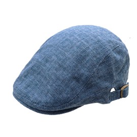 Selcet Men's Cool Spring Summer Flax, Pure Color, Outdoor Use, Travel, Simple & Basic Hunting Hat, 1, blue