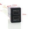 USB Charger for Toyota Cars, QC3.0 x 2 Rapid Charging
