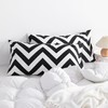 NTBAY King Chevron Pillowcases Set of 2, 1800 Thread Brushed