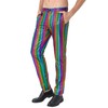 Funny World Men's Rainbow Sequin Disco Pants, Multicolor, 32