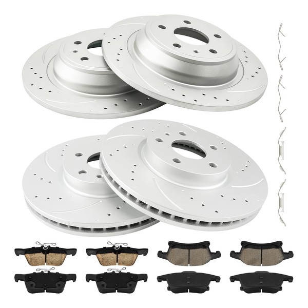 Torchbeam Front and Rear Brake Pad & Rotor Kit Brake