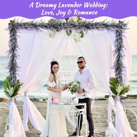 6ft Faux Lavender Garland - Purple Floral Decor for Weddings, Farmhouse, Mantles, Arches & Indoor/Outdoor Use (6FT-1Pack)