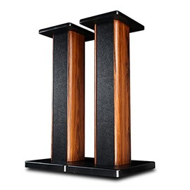 35.4 inch Imported Wood Grain Professional King Audio Bracket, Bookshelf Speaker Stands Floor Shelf, Solid Wood Sound Stand