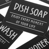 Healvian 12pcs Waterproof Soap Labels Bathroom Labels for Bottles Toiletry