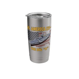 Aircraft Carrier USS America CV-66 Veterans Day Father's Day Stainless Steel Insulated Tumbler