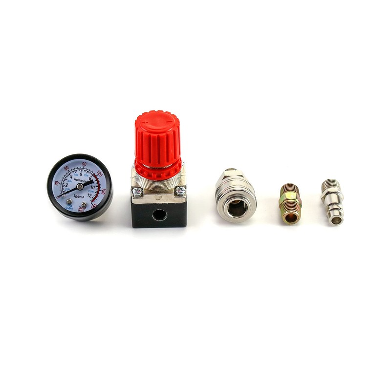QWORK Air Compressor Pressure Regulator, 1/4 Inch EU Standard Pressure