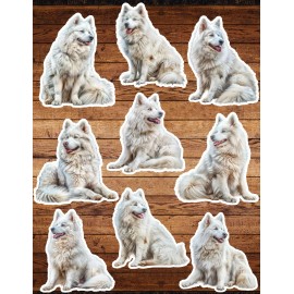 Handmade Eskimo Dog Die Cut Vinyl Stickers Set Notebook Laptop WaterBottle