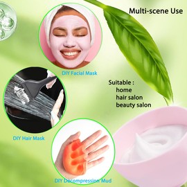 PLINNILUY 6 Pack Silicone Face Mask Mixing Bowls - Microwave & Freezer Safe, Non-Stick Esthetician Bowls for DIY Skincare, Clay Masks, Hair Color, 3.3-inch Esthetician Supplies(Pink)