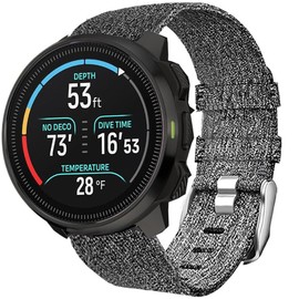 Compatible with SUUNTO OCEAN bands, 20mm, 22mm Breathable Nylon Woven Fabric Replacement Accessory Strap Compatible with SUUNTO OCEAN, RACE, RACE S, VERTICAL, 9 PEAK, 9 PEAK PRO, 5 Peak, 3 Smartwatch (20mm size band, Gray)