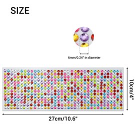 3024 Pieces Self-Adhesive Rhinestone Stickers Mix Colors Bling Bling Gems Set Craft Jewels 6mm Self Adhesive Colorful Embellishments for DIY Crafts and Art Projects