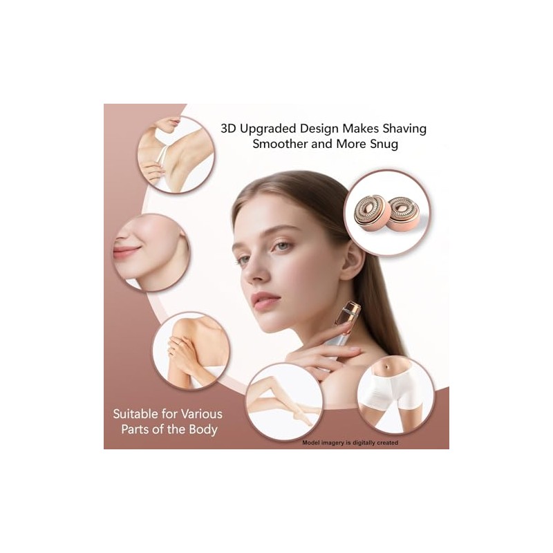 Replacement Heads Compatible with Flawless Facial Hair Remover, Replacement Blades