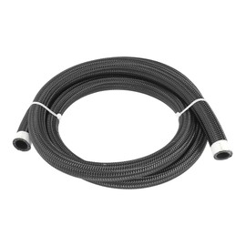 VekAuto 5ft 10AN Fuel Hose AN10 5/8", Braided CPE Oil Fuel Gas Line Hose Universal for Car Durable Stainless Steel Black