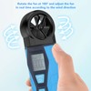 Handheld Anemometer 180° Fan Rotation LCD Digital Display Temperature Humidity