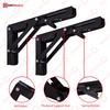 Highdecora Folding Shelf Bracket, 2 Pcs Heavy Duty Foldable Shelf