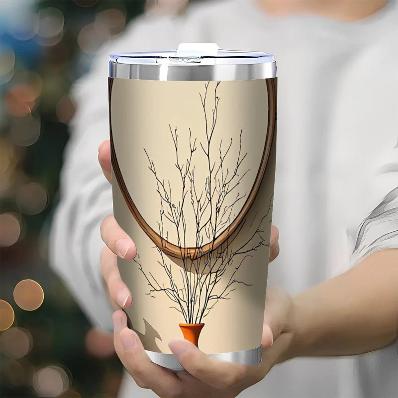 Premium 20oz Double Silver Side Insulated Tumbler with Lid and