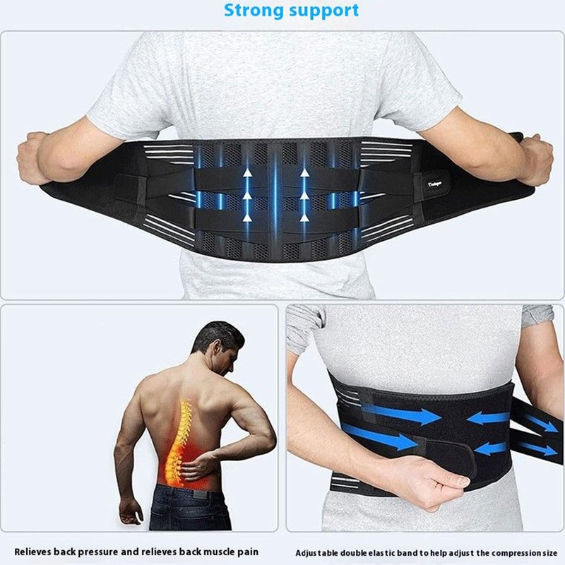 Lumbar Support Belt,Compression Lumbar Brace Lower Back Belt - Fitness